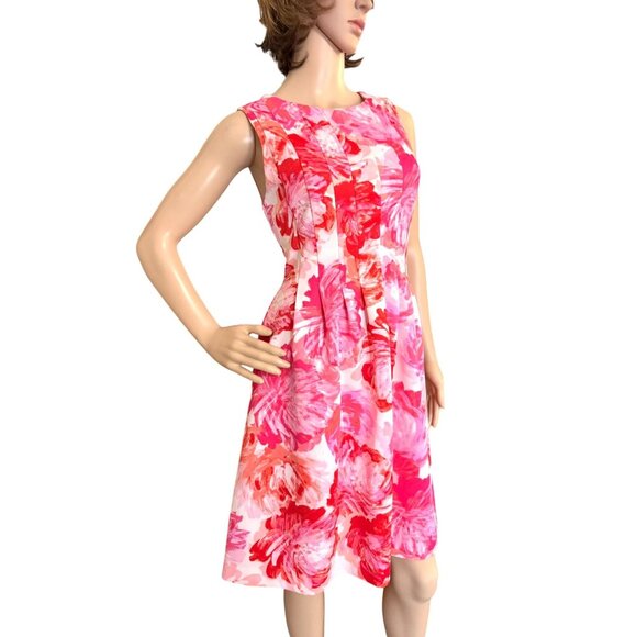 Jessica Howard Floral Print Dress Size 6 Sleeveless Fit Flare Coquette Feminine - Picture 1 of 11